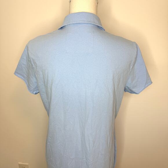 Frank & Eileen Lauren Collared Polo Dress In Saltwater Blue Size Medium New - Picture 9 of 12